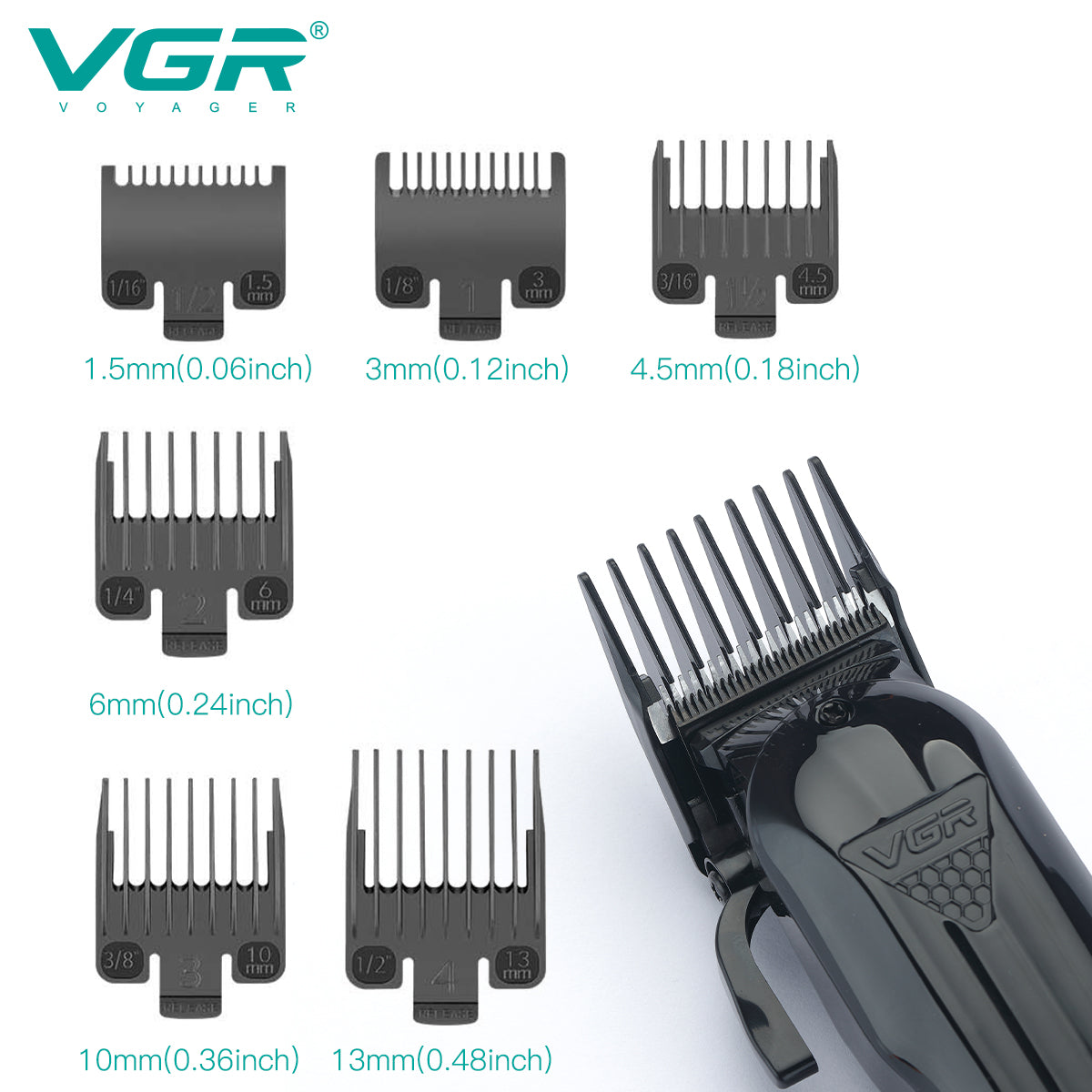 VGR Tagliacapelli | Professionale | USB | Accessori | VGR V-282