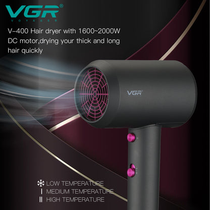 VGR Asciugacapelli | Professionale | Regolazione | VGR V-400