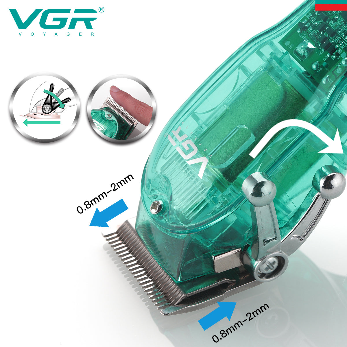 VGR Rasoio Professionale | Batteria | Rasoio | Taglia Capelli | Barbiere |  Professionale | VGR V-660