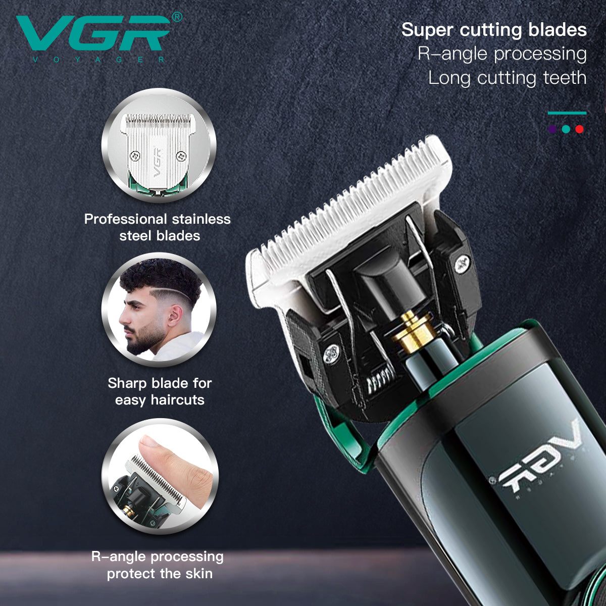 VGR Tagliacapelli | Professionale | USB | VGR V-671