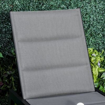 Outsunny Sdraio da Giardino Reclinabile su 5 Livelli con Rivestimento Imbottito