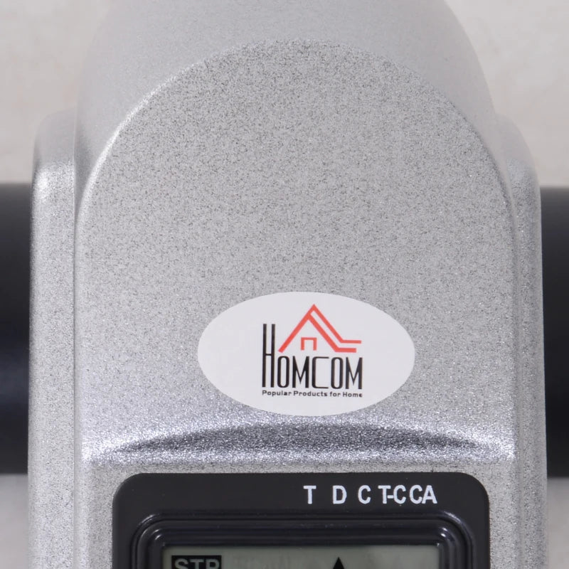 HOMCOM Mini Cyclette Portatile per Gambe e Braccia, Pedaliera per Riabilitazione con Display LCD, Argento