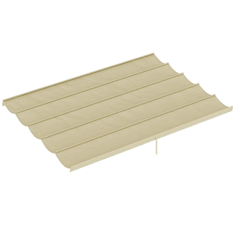 Outsunny Copertura per Gazebo Pergola 4x3 m in Poliestere Traspirante Beige con 10 Fori di Drenaggio