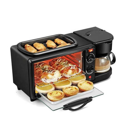 Macchina per Colazione 3 in 1 - Uso Domestico, Colazione, Forno, Multifunzione, Padella, Caffettiera, Macchina per Toast