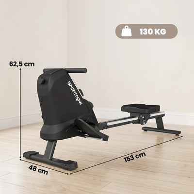 SPORTNOW Vogatore, 16 livelli resistenza magnetica, binario alluminio, Bluetooth, compatibile APP.
