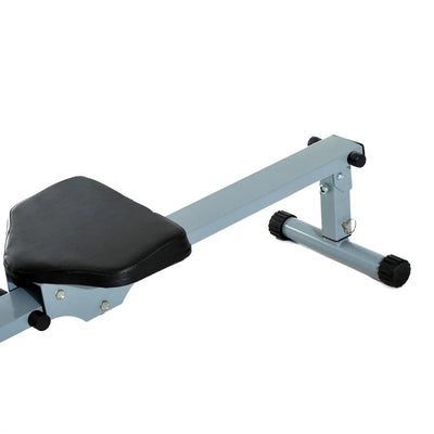 HOMCOM Vogatore Professionale a Tiraggio Centrale per Allenamento da Casa Salvaspazio con Display 130 x 47.5 x 67cm