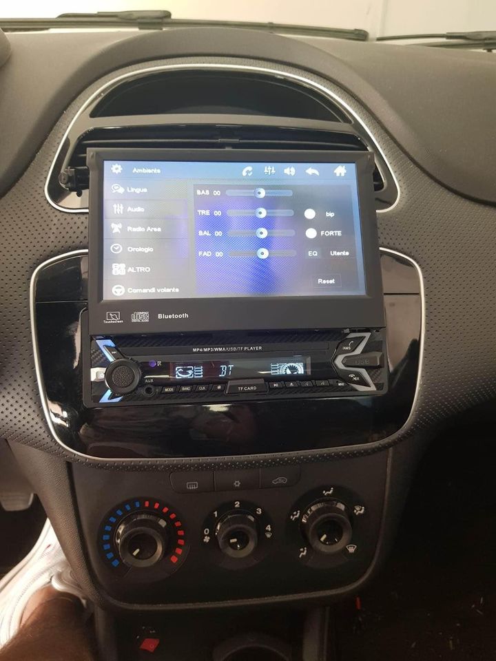 Autoradio per Fiat PUNTO EVO [2009 in Poi] - 1Din, Schermo 7"Pollici Motorizzato, Bluetooth, Radio, USB, Mirror Link per Android