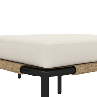 Outsunny Set da Giardino 5 Pezzi in Rattan Modulabile con Divano a L, Tavolino e Cuscini, Cachi