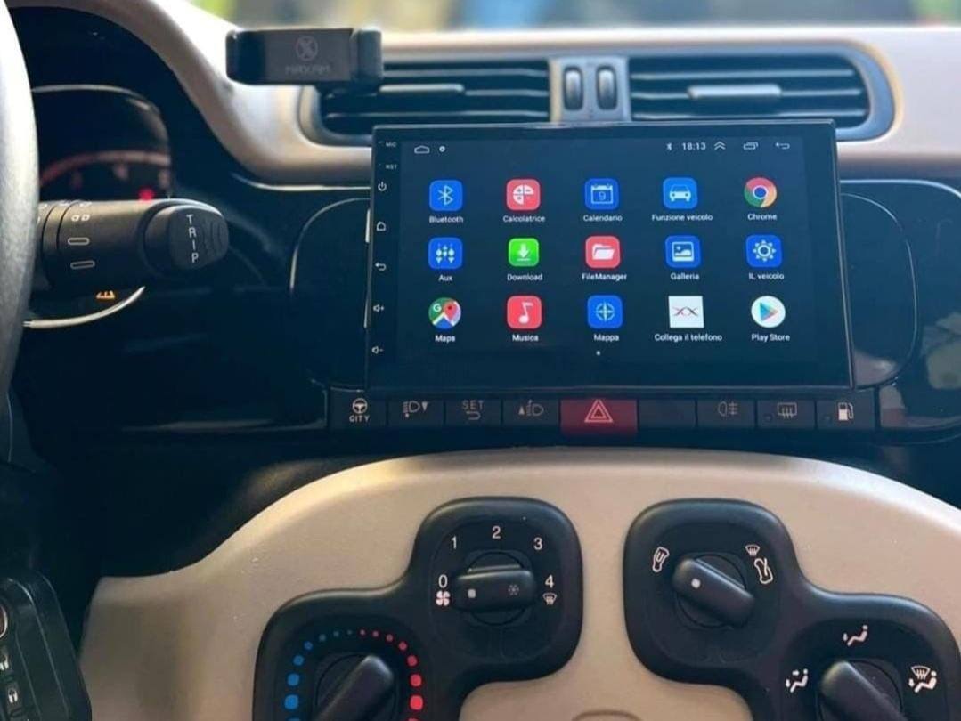 Autoradio per Fiat PANDA 3a [2013-2020] - 1Din 7"Pollici, Android, PlayStore, Youtube, Navigatore, Bluetooth, Radio, GPS, Wifi