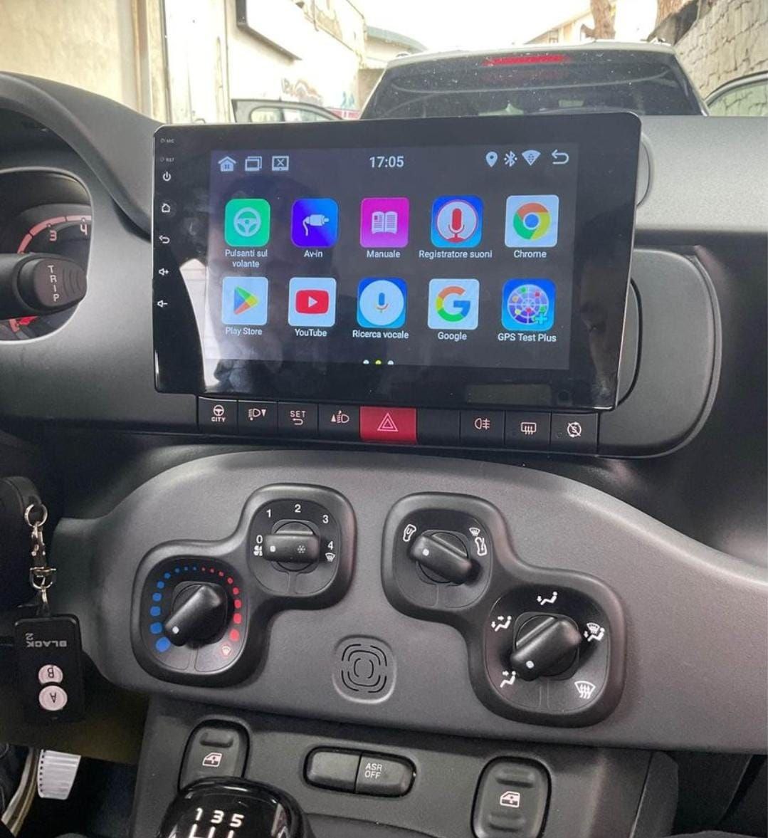 Autoradio per FIAT Panda 3a - 1Din 9"Pollici, Bluetooth, Radio, Android, PlayStore, Youtube, Navigatore