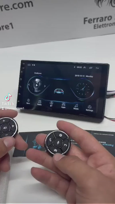 Comandi al volante, Controllo del Volante Wireless per Autoradio Universale Android, Forma di Tazza, con Luce