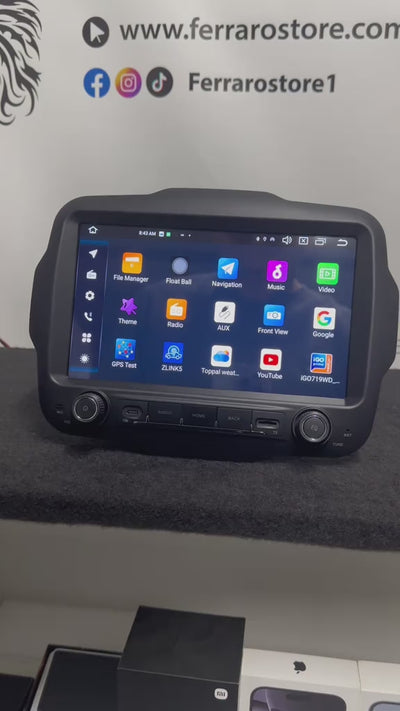 Autoradio per Jeep Renegade 9", Android, Bluetooth, CarPlay, Android Auto, 4/64GB Ram