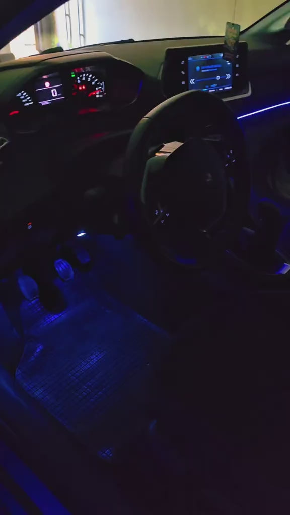 Ambient Light per Peugeot 208 2ª, dal 2019> | Universale | Luci Ambiente con Comando da App | RGB Led Interior |  Led Dinamico
