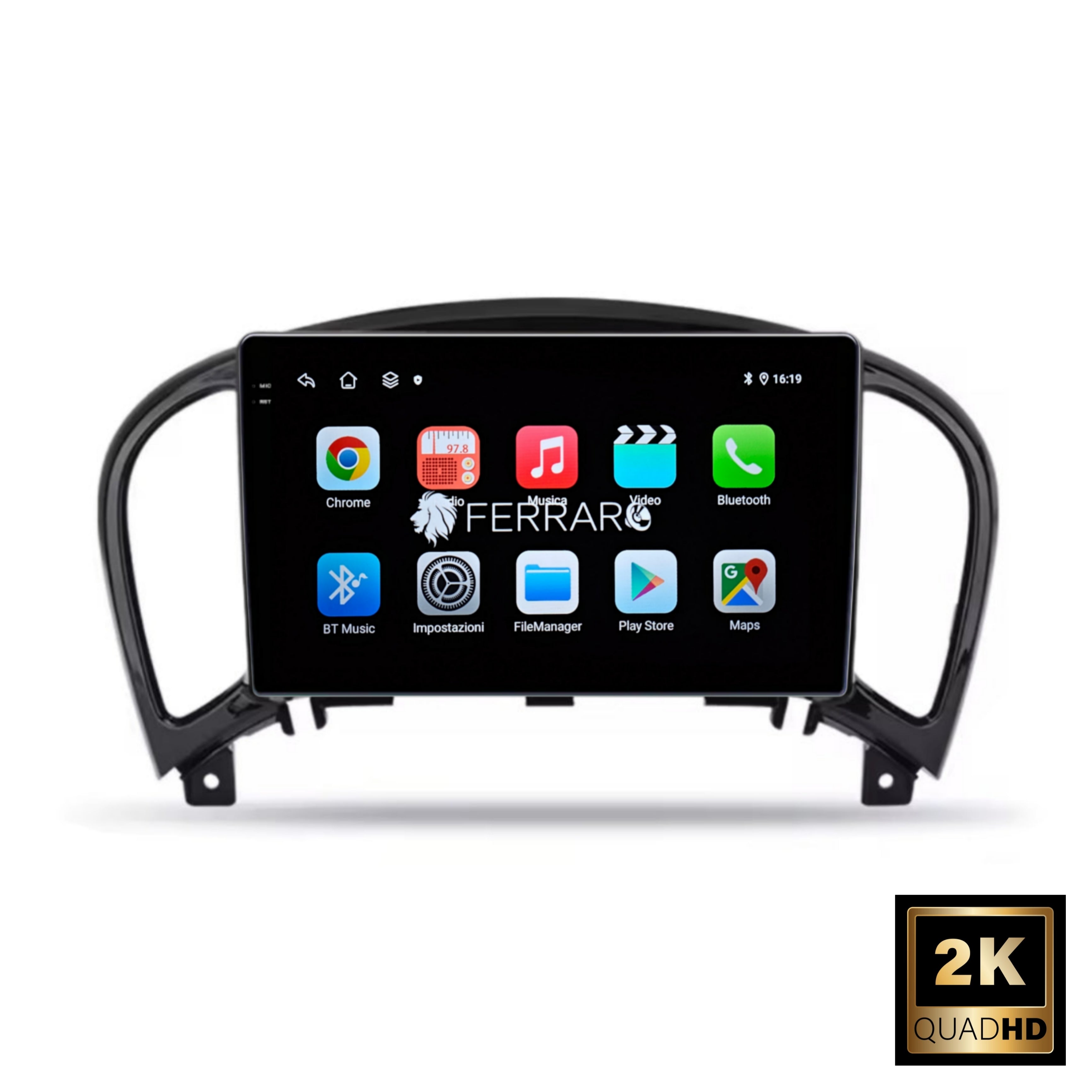 Autoradio per Nissan Juke 9" 2K | 2010-2021 | Android | Bluetooth | CarPlay | Android Auto | 12/256GB Ram