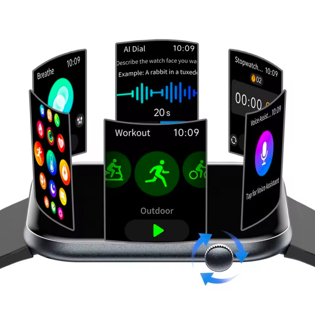 SmartWatch 1.85" Pollici, BT, Messaggi, Chiamate, Sport