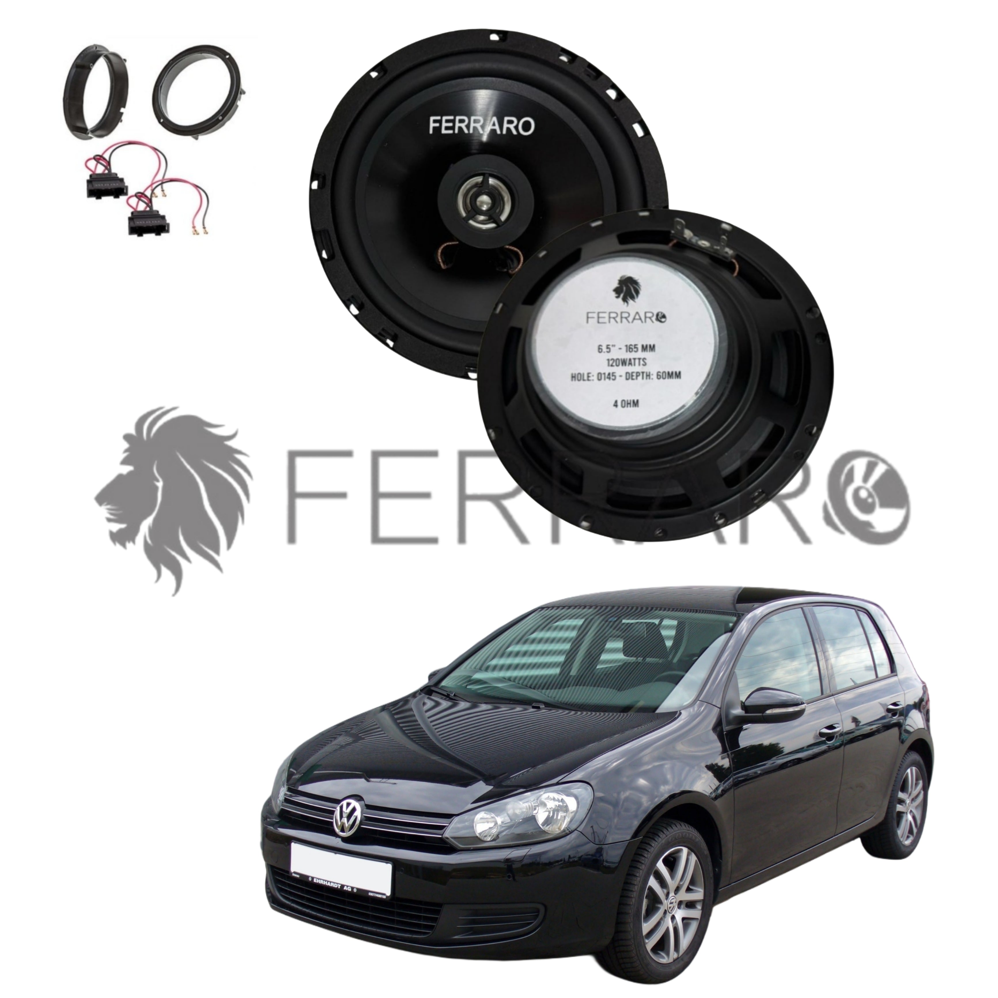 FerraroStore Kit 2 Altoparlanti | ASC-652PC | Ant o Post | VW Golf 6ª Serie dal 2008>