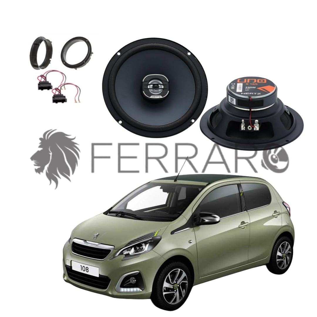 Hertz Kit 2 Casse | X 165 | Anteriore | Peugeot 108 dal 2014>