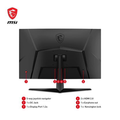 MSI Monitor Gaming 27" Curvo | G27C4X | FHD | 250Hz/1ms