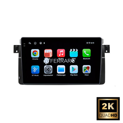 Autoradio per BMW E46/M3 9" 2K | 1998-2006 | Android | Bluetooth | CarPlay | Android Auto | 12/256GB Ram