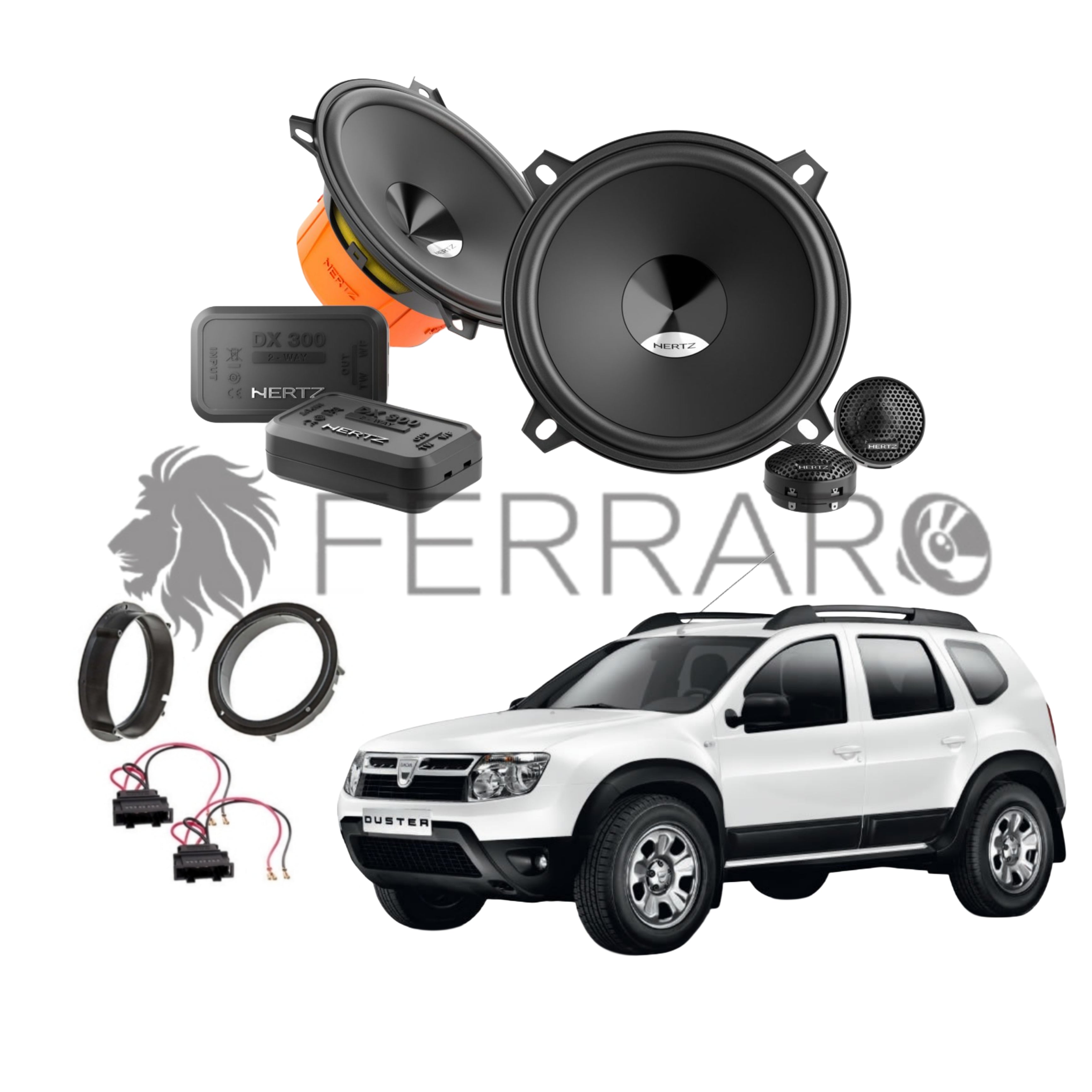 Hertz Kit 4 Casse | DSK 130.3 | Anteriori | Dacia Duster dal 2009-2017