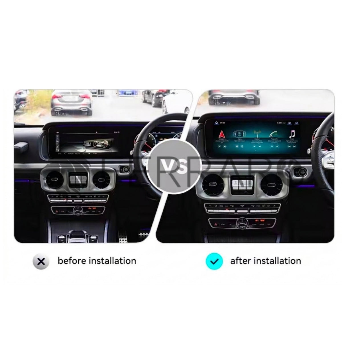 (PRENOTA) Autoradio per Mercedes Classe G W464, W463A (2018-2024) 12.3" + 12.3", Android, Bluetooth, CarPlay, Android Auto, 8/128GB Ram