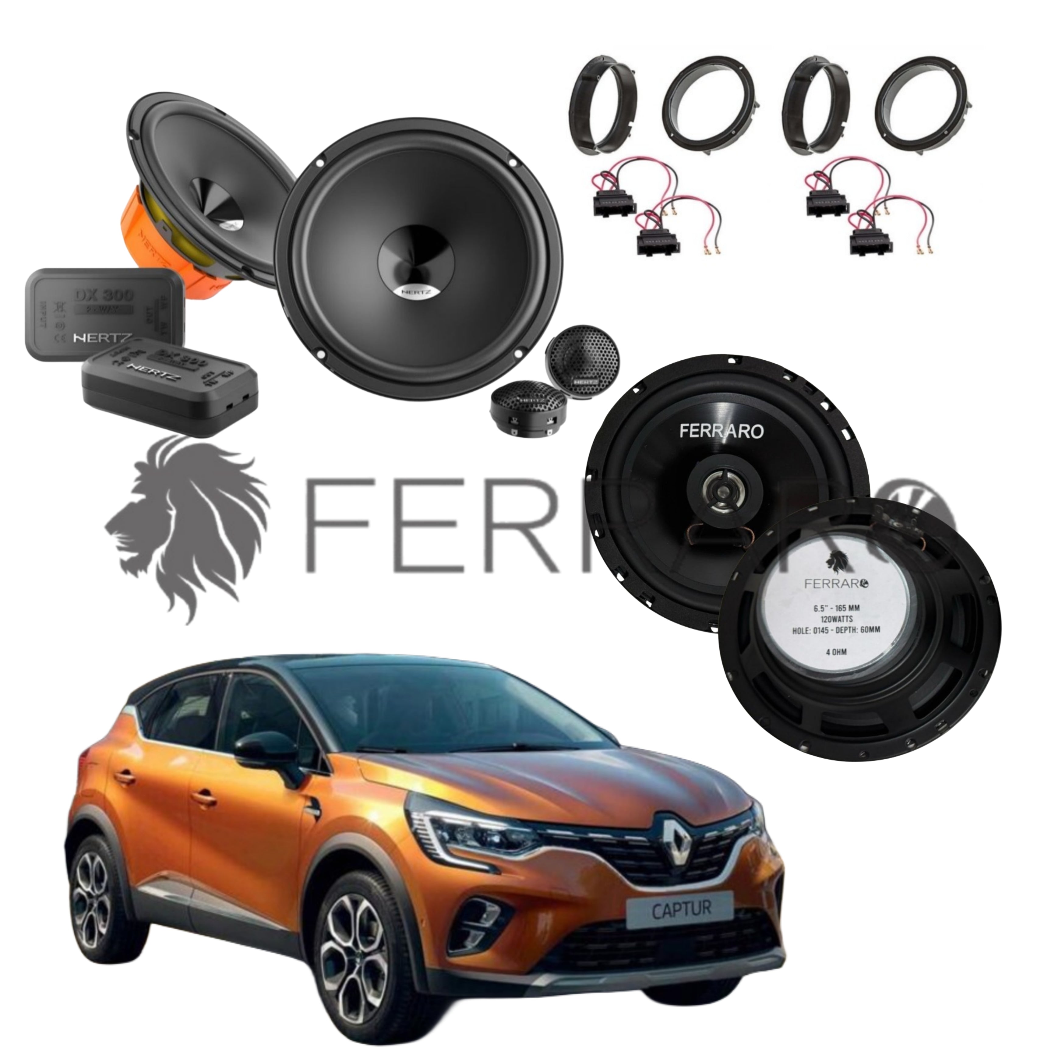 Hertz Kit 6 Casse | DSK 165.3 | ASC-652PC | Ant/Post | Renault Captur I | 1ª Serie (2013-2019)