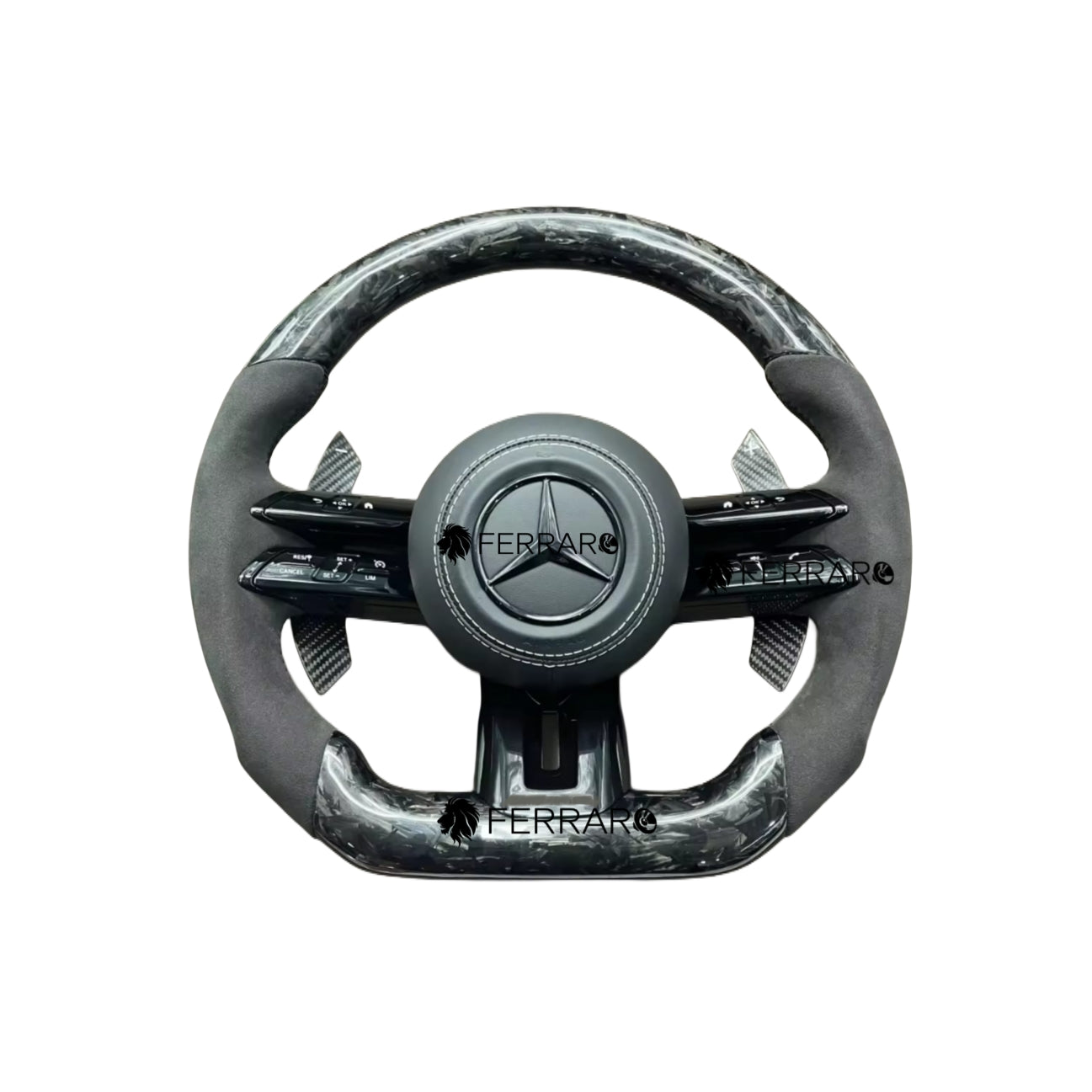 Volante per Mercedes, Nera, Forgiatura, Perforazione, Galvanica, AMG