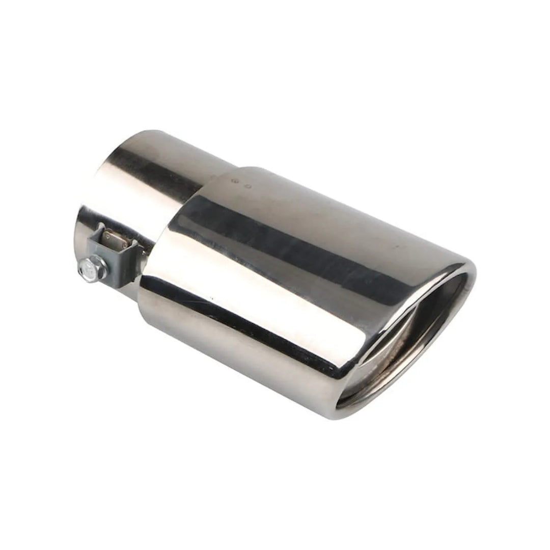 Car Exhaust Pipe - Car Exhaust Tip, Stainless Steel, For Modified Cars, Bright Silver Straight