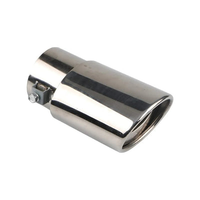 Tubo di Scarico per Auto, Terminale, In Acciaio Inossidabile, Argento Brillante Dritto