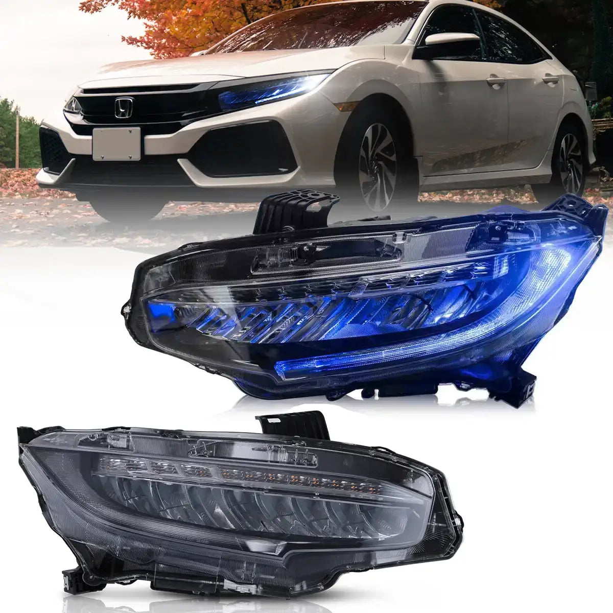 Fanali Anteriore Completo per Honda Civic 10ª (2016-2021) a LED