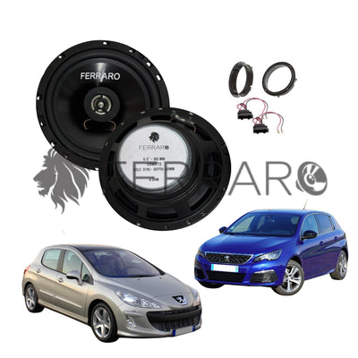 FerraroStore Kit 2 Altoparlanti | ASC-652PC | Ant o Post | Peugeot 308 1ª/2ª (2007-2021)