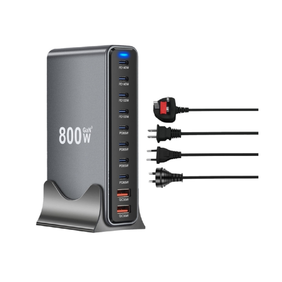 Presa Multiporta, 10 Porte USB, Ricarica Rapida per Notebook Tablet