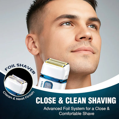 VGR Rullo | Professionale | Rasoio Barba | Pelle | Regola Barba | Ricaricabile | VGR V-362