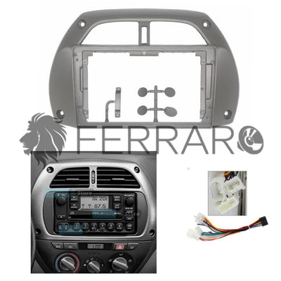 Kit Montaggio Autoradio 9"Pollici Toyota RAV4 (2000-2006), Mascherina, Cablaggio per Autoradio Android