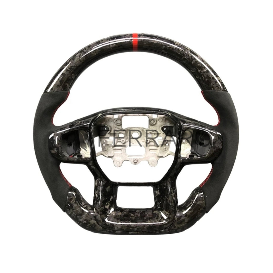 Volante Sportivo per Ford Mustang (2014-2023), Carbonio, Customizzato in Pelle