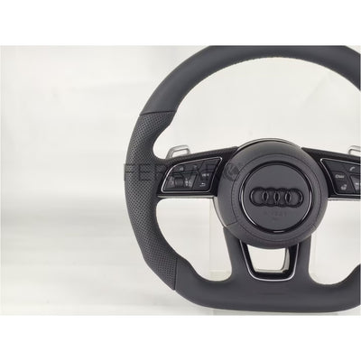 (PRENOTA) Volante per Audi, Pelle, Cucitura Nera, S