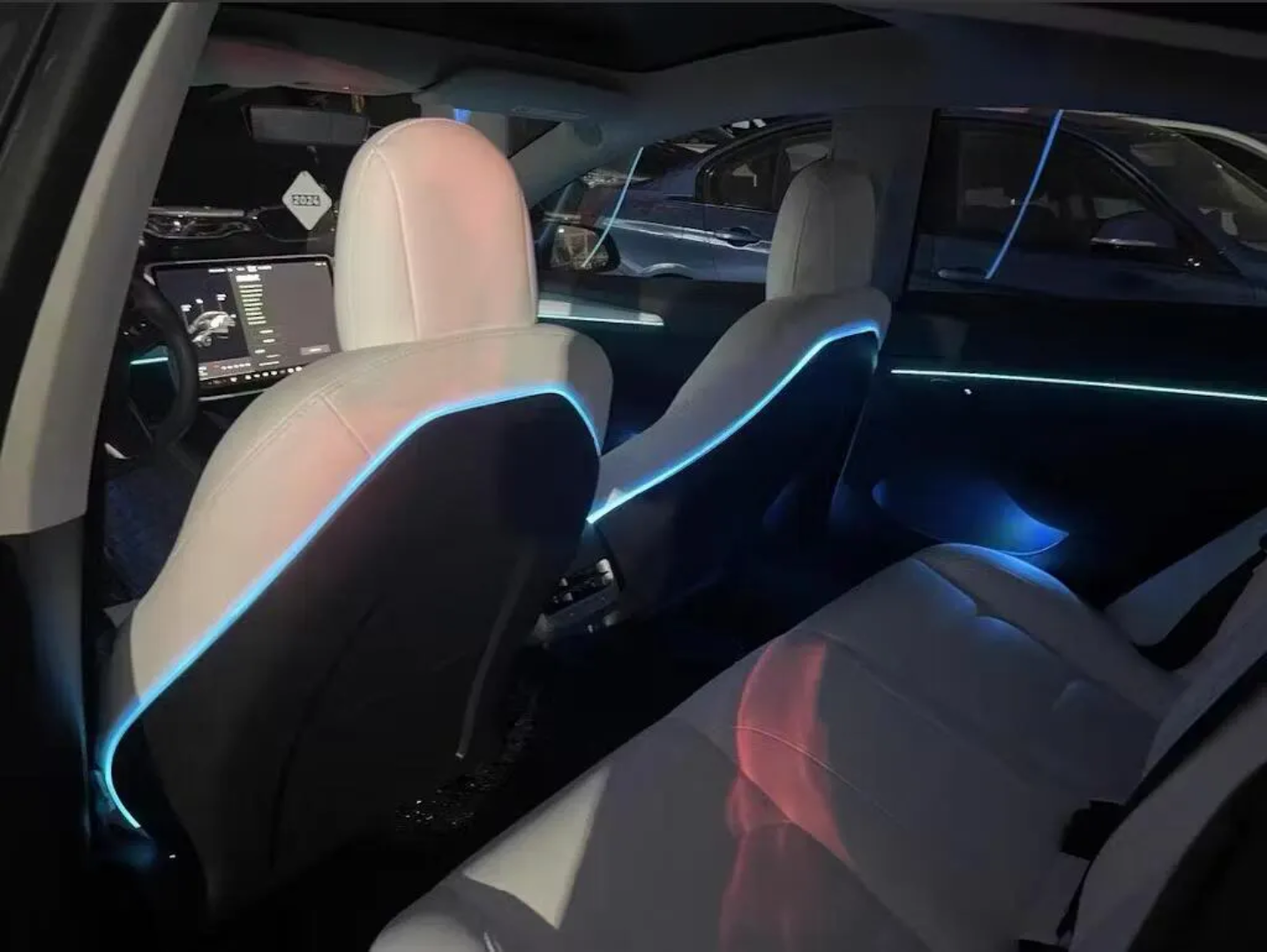 Ambient Light per Tesla Model 3/Y (2021-2023), 64 Colori RGB