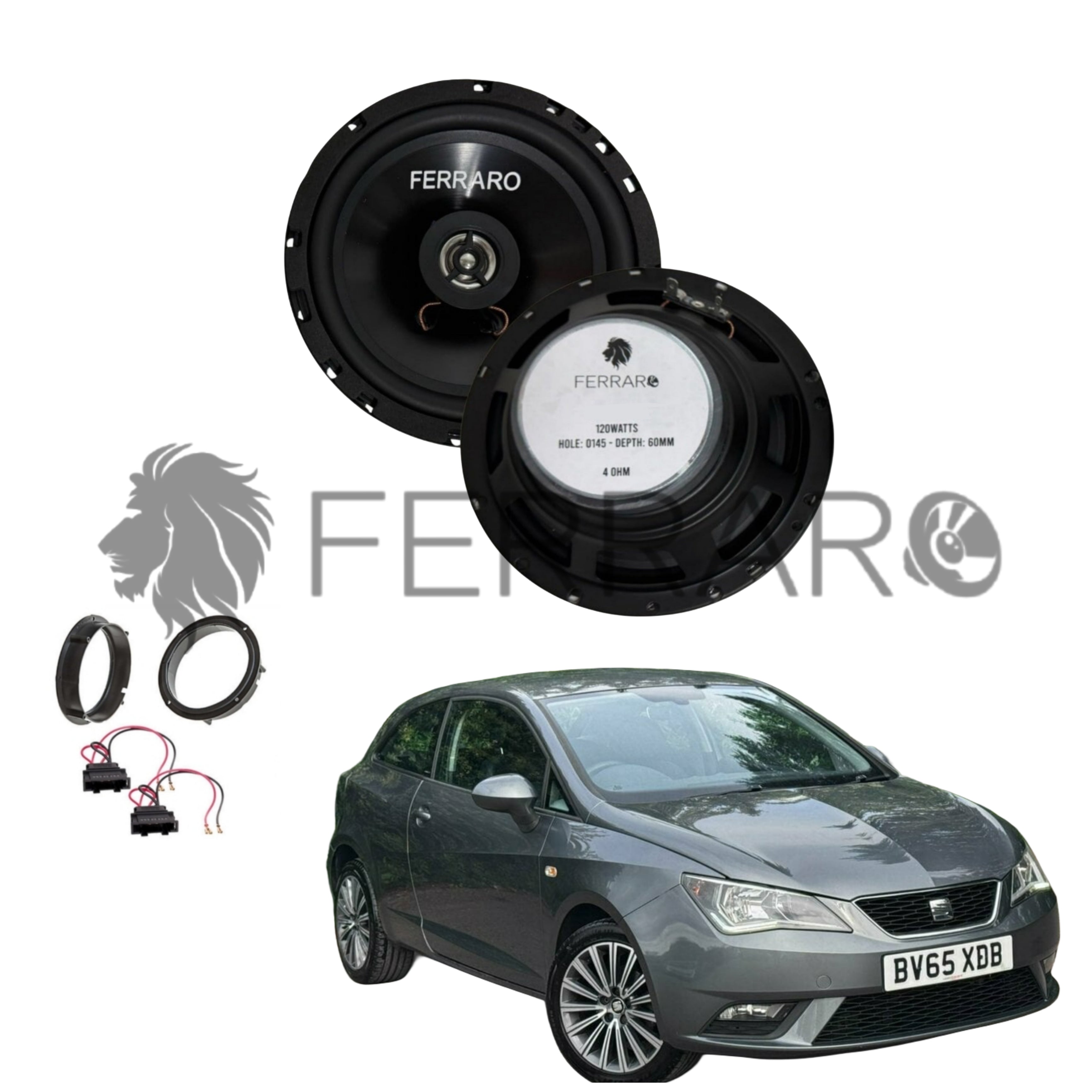 FerraroStore Kit 2 Altoparlanti | ASC-652PC | Ant o Post | Seat Ibiza 6J | IV (2009-2018)