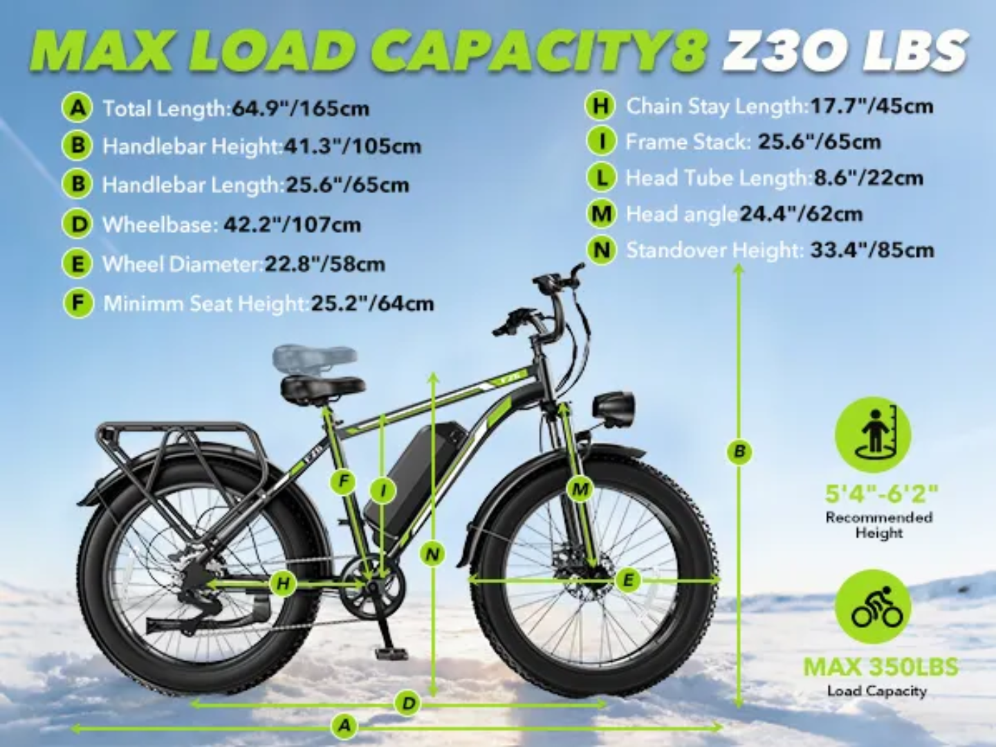 FerraroStore S8-Single, Bici Elettrica Pieghevole, 20*4", Batteria 48V