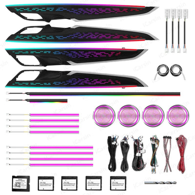 Ambient Light per BMW X5, X6, F15, F16 (2015-2019), 256 Colori RGB