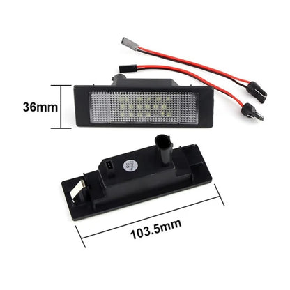 Set Luci Targa a Led per BMW Serie 1, Mini, Fiat (Compatibilità in Descrizione), Plug and Play