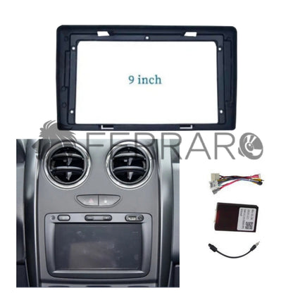 Kit Montaggio Autoradio 9"Pollici Dacia Duster (2018-2021) Mascherina, Cablaggio Autoradio Android