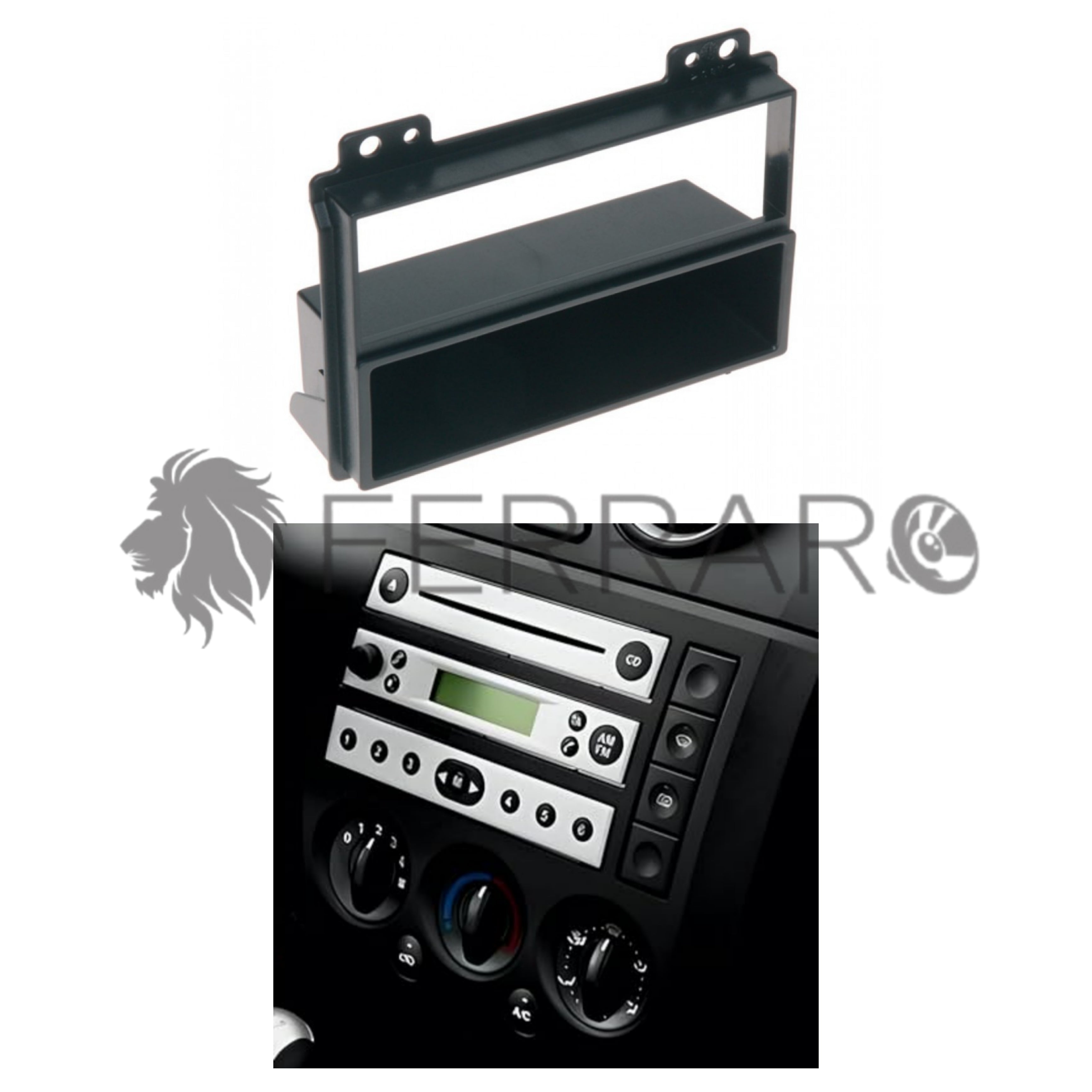 Car Radio Panel, 1 Iso with Drawer, Ford Fiesta 2002 - 2005