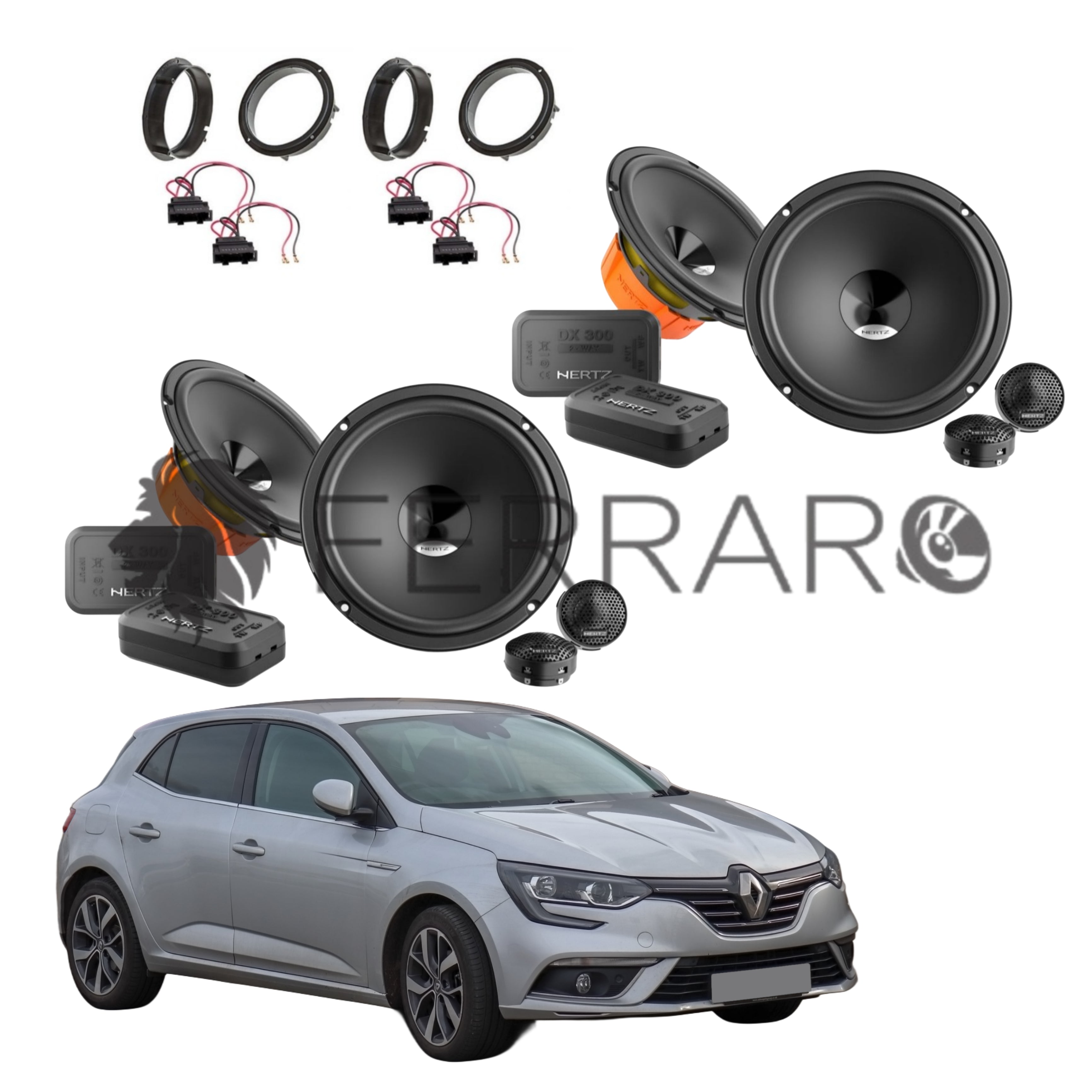 Hertz Kit 8 Casse | DSK 165.3 | Ant/Post | Renault Megane IV | 4ª Serie (2017 in Poi)