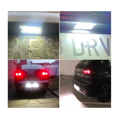 Set Luci Targa a Led per Seat Altea, Ibiza, Leon, Toledo (Compatibilità in Descrizione), Plug and Play