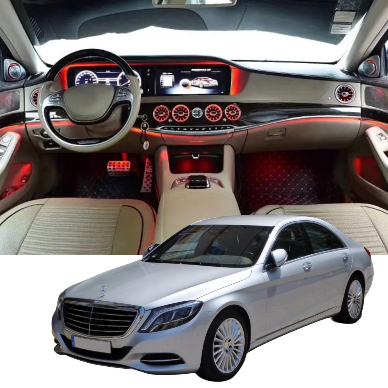 Ambient Light Tweeter per Mercedes Benz Classe S W222, 64 Colori RGB