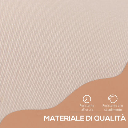 Outsunny Tenda da Sole 2x1.5 m per Esterno a Rullo con Manovella e Angolazione Regolabile, Beige