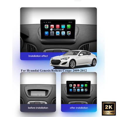 Autoradio per Hyundai Genesis Coupé 9" 2K | 2009-2012 | Android | Bluetooth | CarPlay | Android Auto | 12/256GB Ram