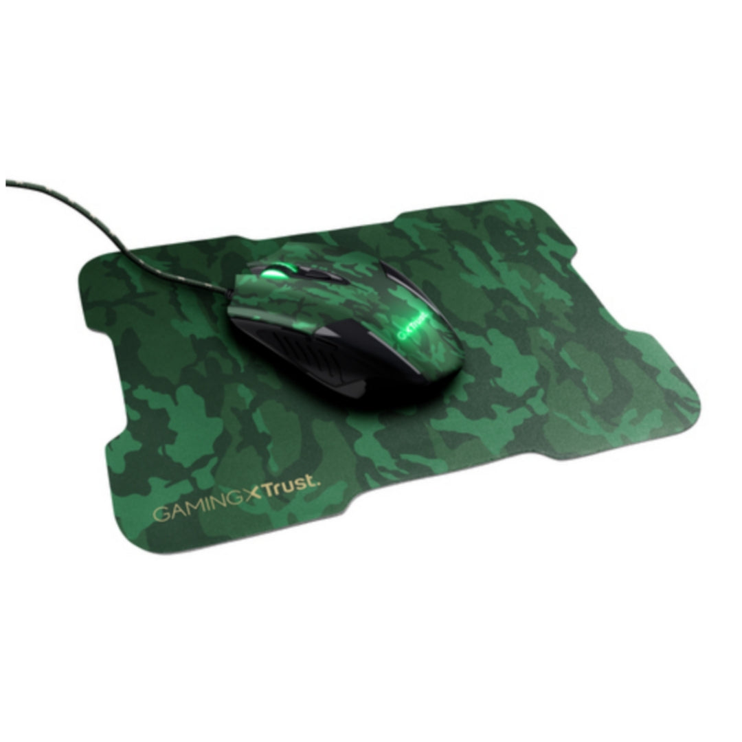 Trust Mouse Game Ottico, Rixa Camo, USB, Led con Pad, 23611