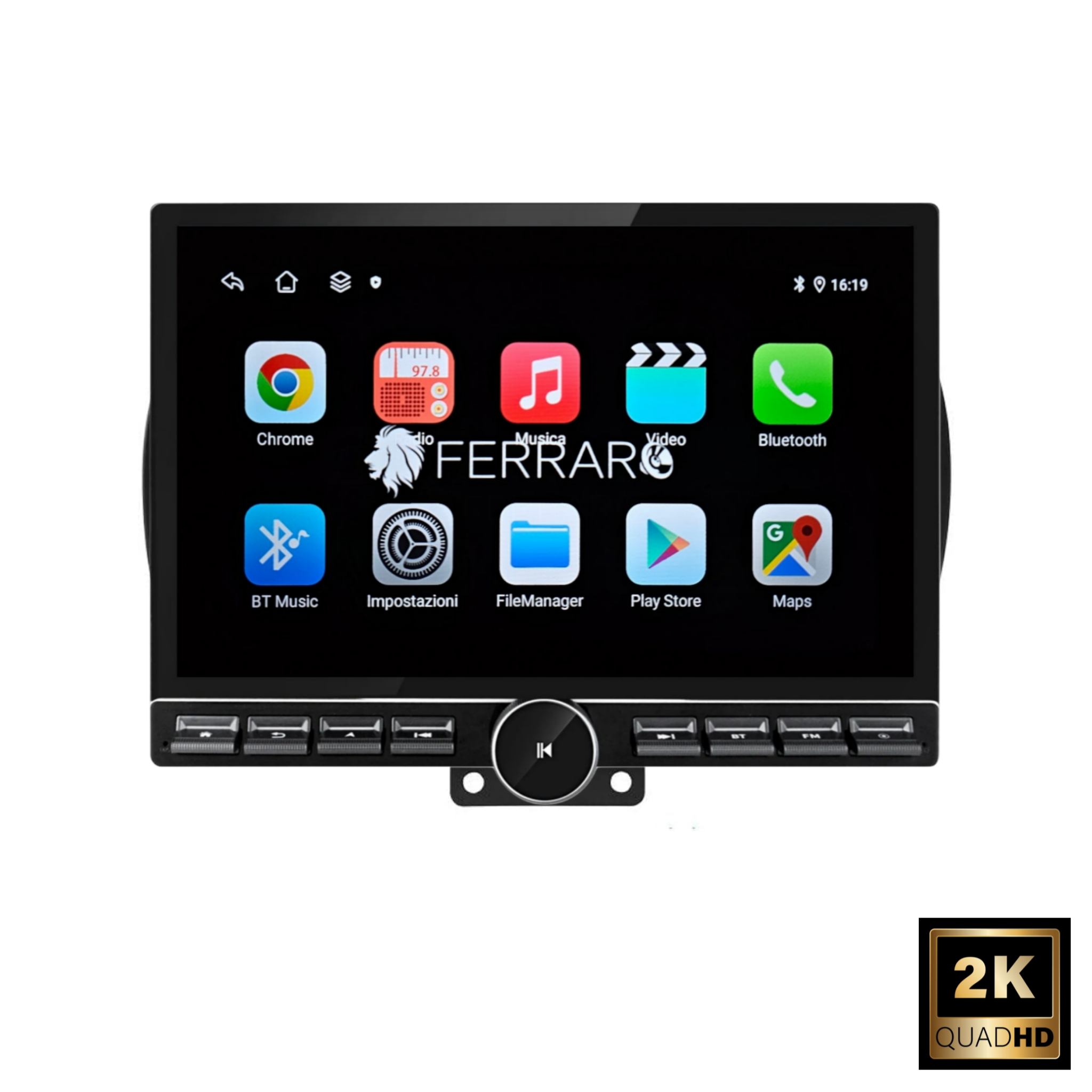 Autoradio per Fiat 500x 11.8" 2K | 2014-2020 | Android | Bluetooth | CarPlay | Android Auto | 4/64GB Ram